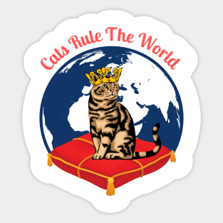 Cats Rule The World Sticker